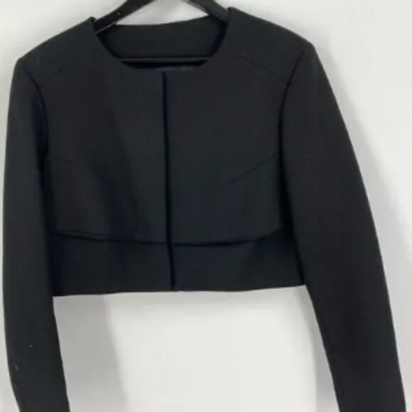 Paper London Women’s Cropped Black Blazer Jacket size 14 - Picture 1 of 4